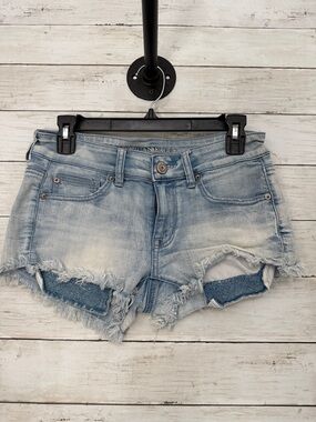 American Eagle Outfitters Light Wash Denim Cutoff Shorts - Faded Blue